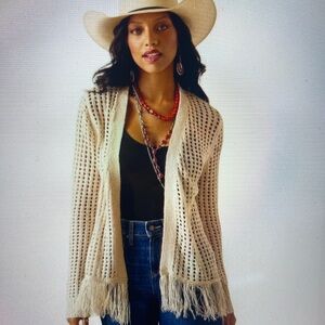 Ariat Women’s Frolic Fringe Knit Cardigan Size M